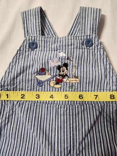 Salopette Disney Jean Denim 2011 ricamata bambino Topolino e amici clubhouse 3-6m - Foto 3 di 8