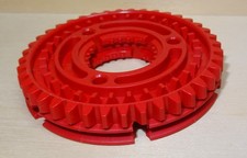 F705 Fischertechnik 31019 31022 Zahnrad mit Drehscheibe  2teilig beide Teile rot