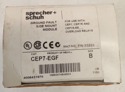 Sprecher & Schuh CEP7-EGF Ground Fault Side Mount Module