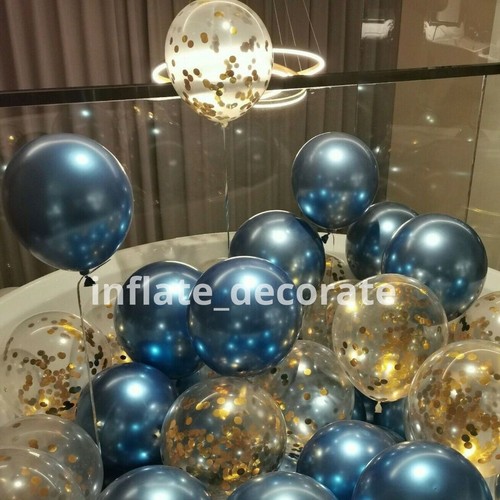 10-50 PALLONCINI CROMATI PERLA DI LATTICE METALLICO 10" elio/aria matrimonio festa di compleanno - Foto 21 di 51