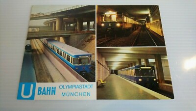 U-Bahn Munich Postcard Olympic Games 1972 Munich Transport Postcard 