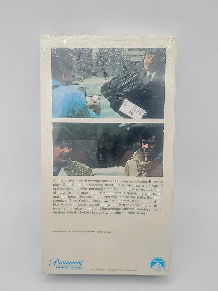 Death Wish (1974 Film)(1980 VHS), Charles Bronson, NEW & SEALED, FAST SHIPPING - Image 2 of 4