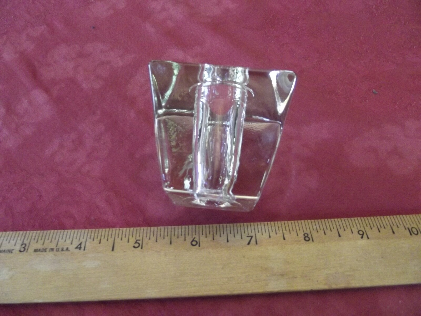 Vintage glass antique crystal table lamp column bobeche sconce shade