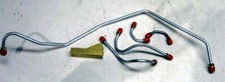 1968-69 Camaro Crossram Brass Fuel Block And Lines Complete