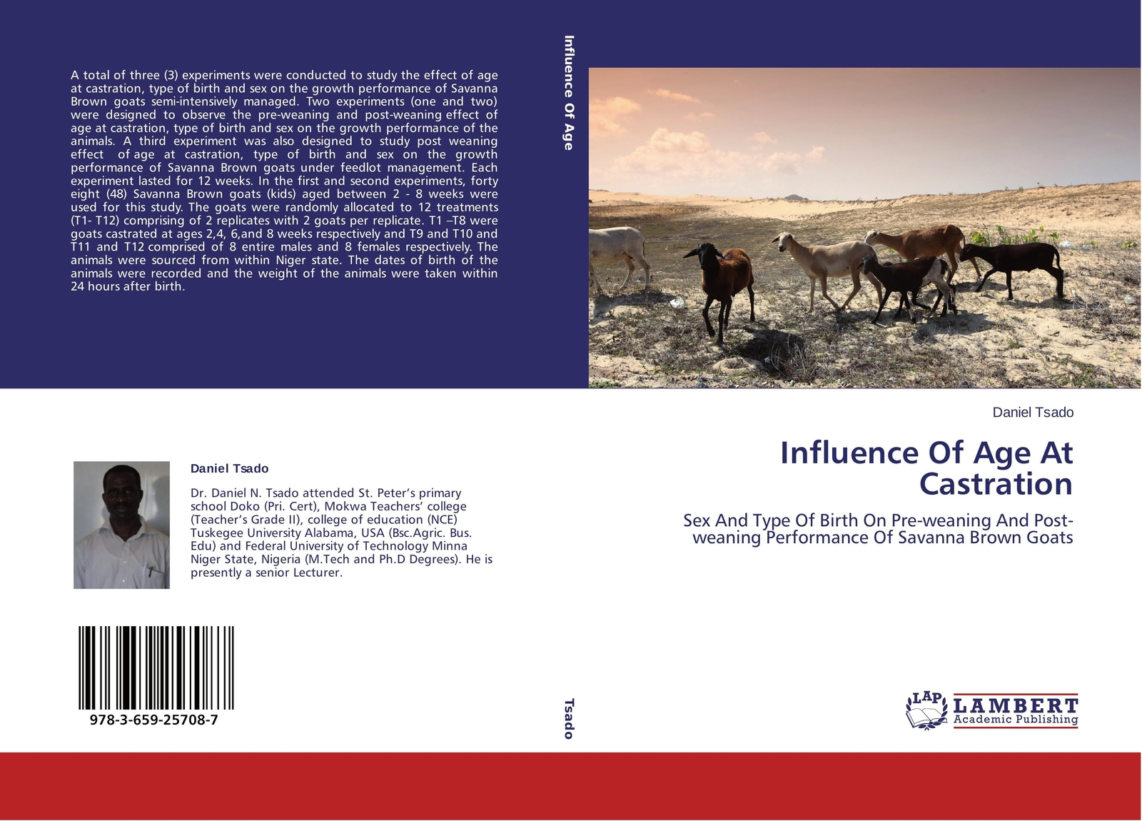 Thumbnail - Influence Of Age At Castration Daniel Tsado Taschenbuch Paperback 168