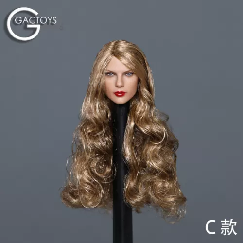 Gactoys 1/6 Wellen Haarsängerin Mädchen Kopf geschnitztes Modell für 12"" Hottoys Phicen Körper - Bild 1 von 6