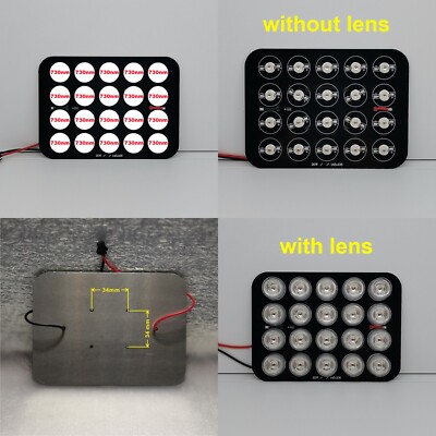 20W Custom Layout LED +PCB DIY for Lamp Spot Light Floodlight Bulb Therapy Plant