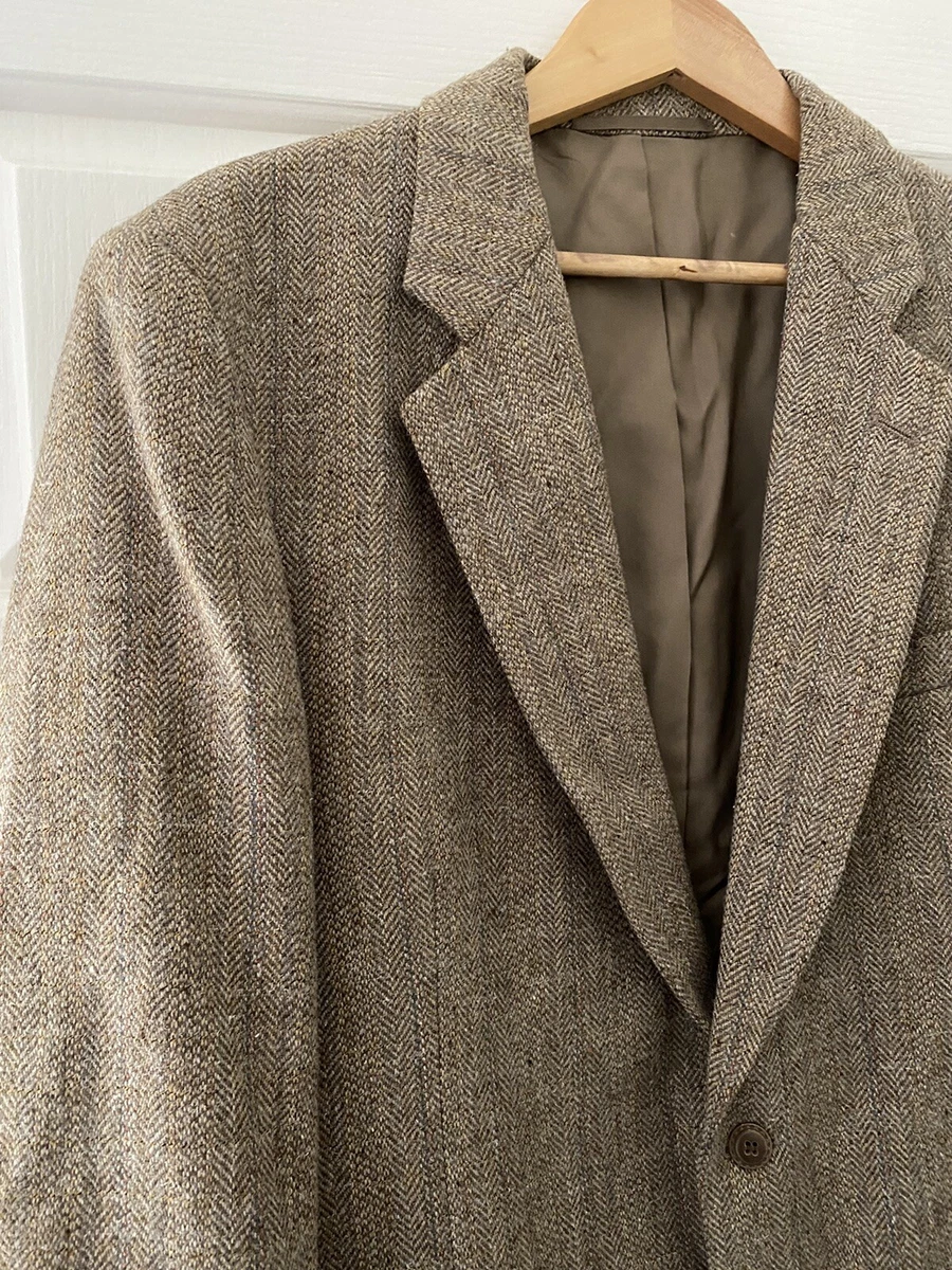 Fletcher Jones Size 108 R Vintage Mens Tweed Wool Blazer Jacket