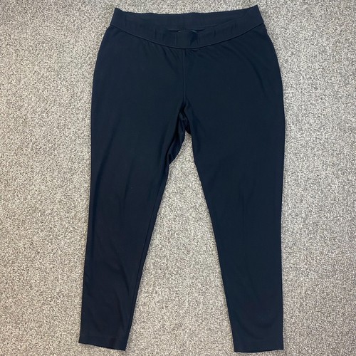Lauren Ralph Lauren Pants Womens 2X Black 11" Rise Tapered Stretch Pull-On