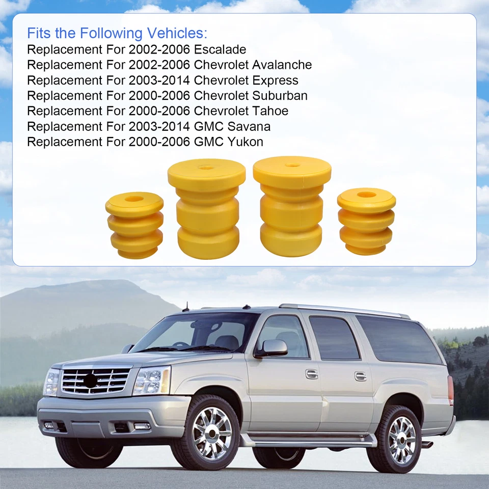 4x Brazo de control de posición delantero y trasero tope de tope apto para camioneta Cadillac Chevy GMC Foto 3 de 4