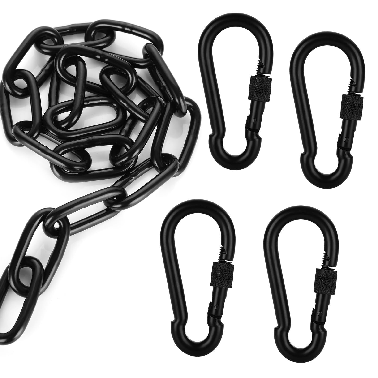 2 PCS Black Pendant Light Fixture Chain Extension Heavy Duty Hanging Chair Chain