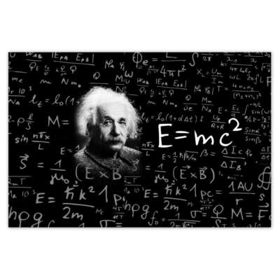 Poster WandTattoo Sticker Aufkleber E=MC2 Albert Einstein Nr. H8009_PLNS