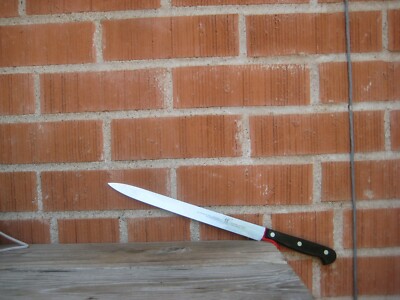Vintage 10'' Blade * J. A. HENCKELS - FRIODUR * Fine XL Slicing Knife GERMANY