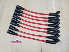 Ton's 8mm Red Silicone Spark Plug Wire Set 11" Ford 7.3L GODZILLA 2020+