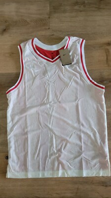 NWT New Mens NIKE GIANNIS DriFit DNA Basketball Jersey FLORAL Red & White Sail-M