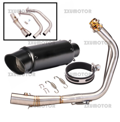 Full Exhaust Front Pipe Set For Kawasaki Vulcan S650 VN650 EN650 15-24 Muffler 