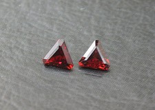 ONE 6mm Garnet Cutom Cut Fancy Trillion Trilliant Triangle Gem Gemstone JMN48