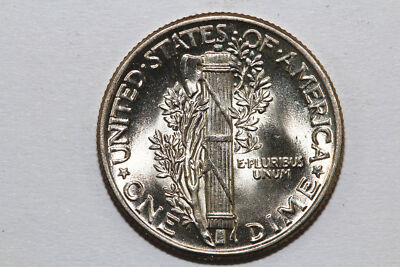 1944-P Gold Toned Mercury Winged Liberty 90% Silver Dime Mint