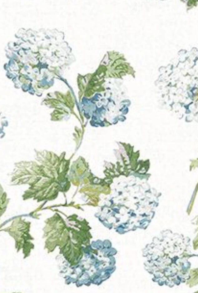 Thibaut/Anna French Curtain Fabric 'SUSSEX HYDRANGEA' 2.2 METRES  BLUE/GREEN - Image 3 of 4