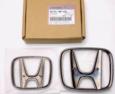GENUINE HONDA ACCESS DARK CHROME FRONT REAR EMBLEM BADGE ACCORD