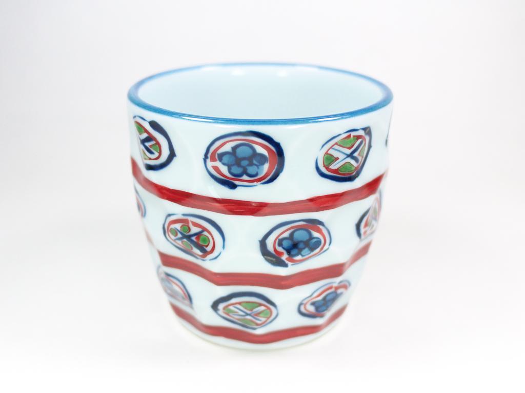 赤絵　白磁　小盃　５客 赤絵 白磁 小盃 5客 - 工芸品