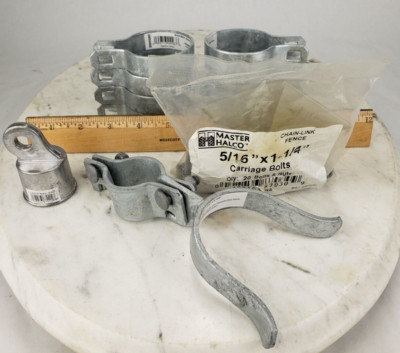Chain Link Lot - 8x 328528C  Band Brace Carriage Bolts Halco Fork Latch Fence