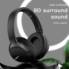 Bluetooth 5.1 Wireless Headphones Noise Cancelling Over Ear Headset W/Microphone