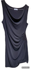 Calvin Klein Black Sleeveless Embellished Cocktail Dress Size Medium Designer