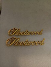 Cadillac 1984-1995 Fleetwood Gold Emblem Badge Logo Nameplate Pair