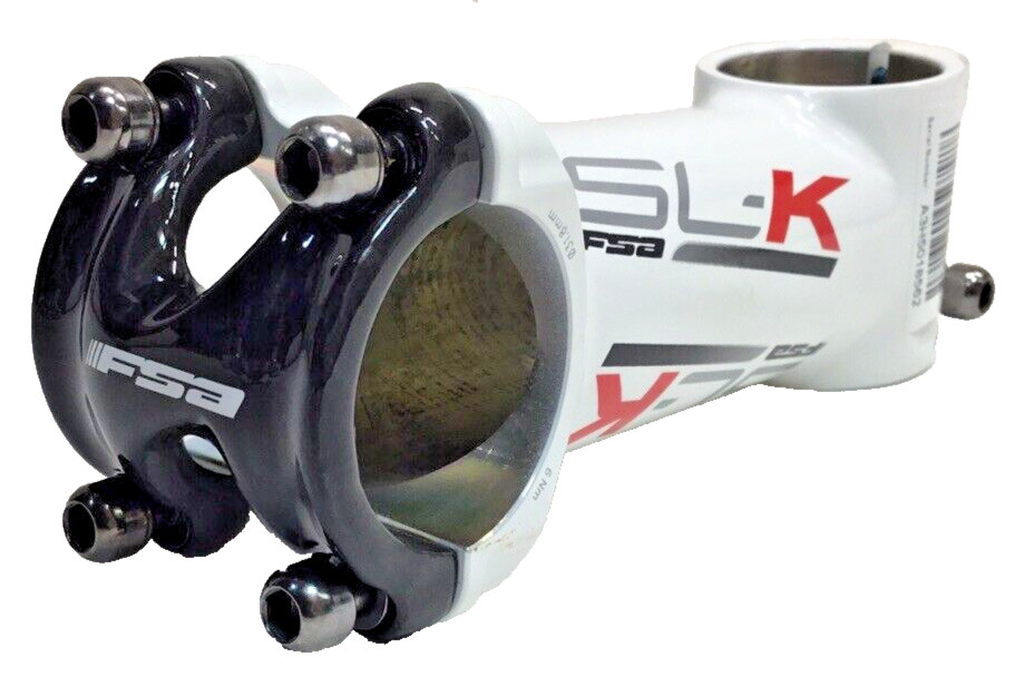 Шток FSA SL-K Alloy Road-MTB с зажимом 318 мм -6 1-18 Подруливающий 100 мм белый 138 г 8290₽