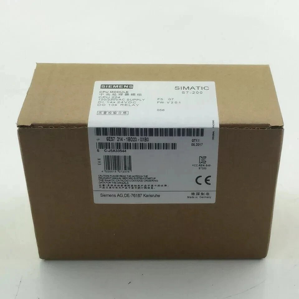 New Siemens 6ES7214-1BD23-0XB0 6ES7 214-1BD23-0XB0 S7-200 CPU 224 power supply - Photo 3/3