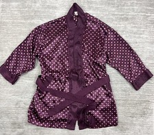 Vintage Victorias Secret Robe Kimono Womens One Size Fits All Red Satin Pockets