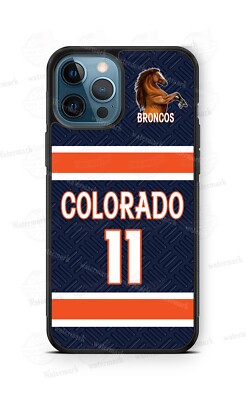 Personalized Broncos Sports Jersey Customize Phone Case for iPhone Game Day gift