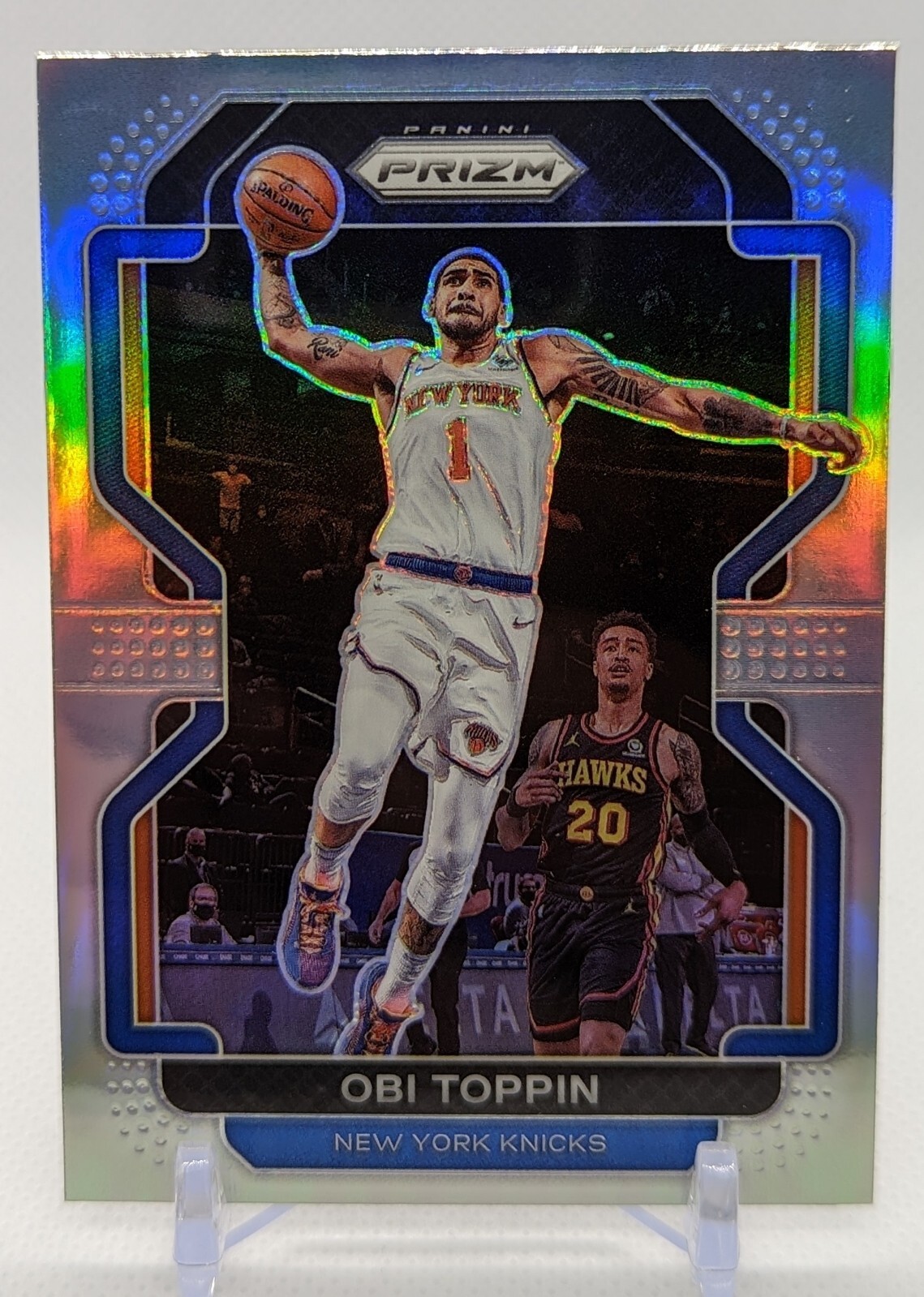 🏀2021-22 Panini Prizm Basketball Obi Toppin Silver Holo Card #141 NY Knicks NBA