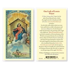 Our Lady of Loreto  Laminated  Holy Card E24-282