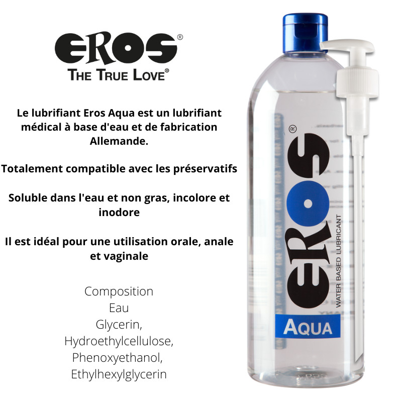 Gel intime à base d'eau inodore pour usage vaginal et anal avec pompe 1000ml