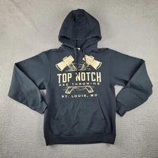 Top Notch Axe Throwing St Louis Hoodie Mens Small Black Employee Hoodie