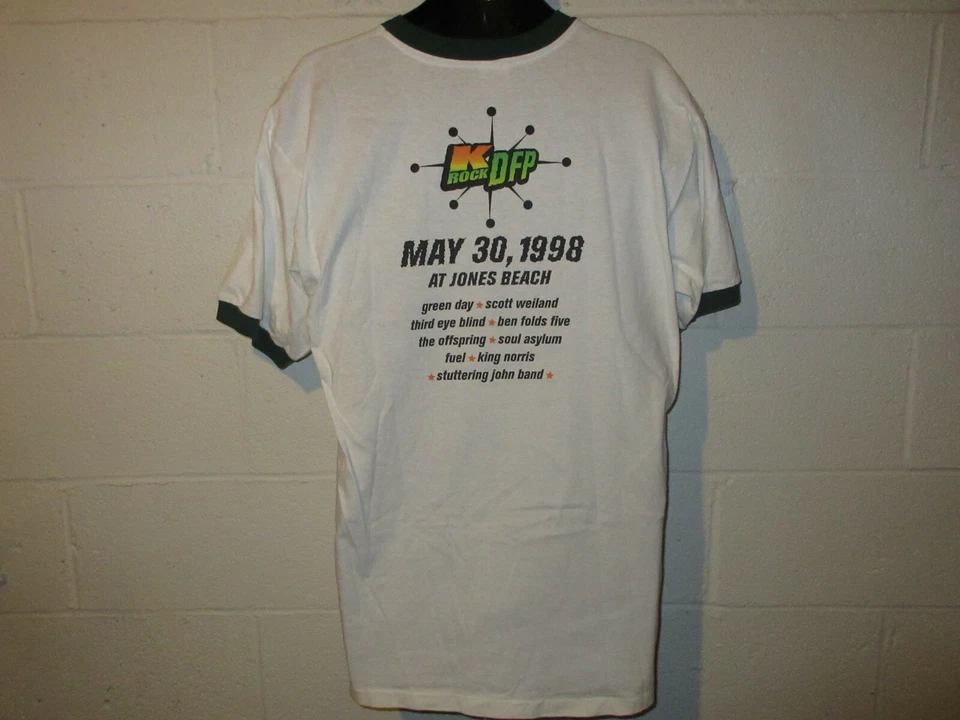 Camiseta De Colección 1998 K-Rock Green Day Third Eye Blink The Offspring Punk Tour L/XL Foto 4 de 4