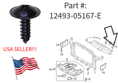 8 FENDER/BUMPER COVER SPACER PANEL SCREWS! FITS KIA OPTIMA SPORTAGE SORENTO ETC