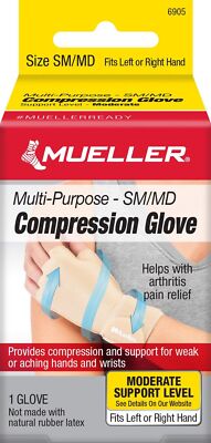Compression Glove Mueller Compression & Support Gloves Fingerless Small / Medium