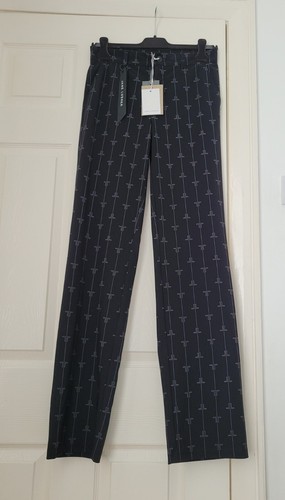 Jane Lushka Martine Technical Jersey Pants Straight Trousers Black XS RRP €129 - Picture 17 of 21