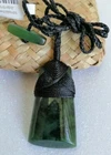New Zealand Jade Greenstone Polished Toki pendant 45mm L Unisex