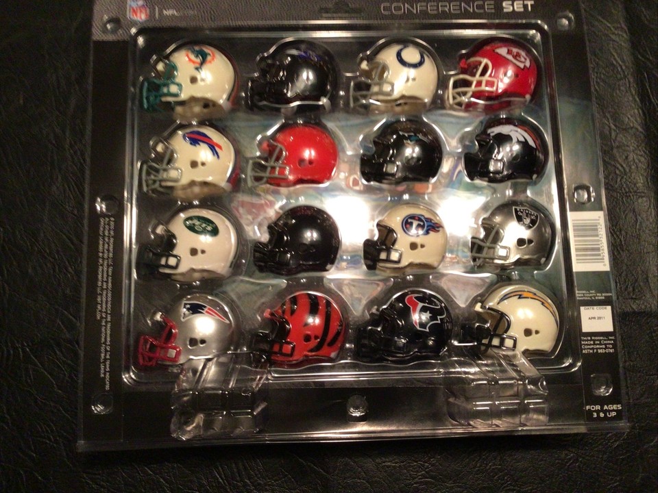 RIDDELL NFL Football 32 Team Mini Helmets Standings Tracker Display Set eBay
