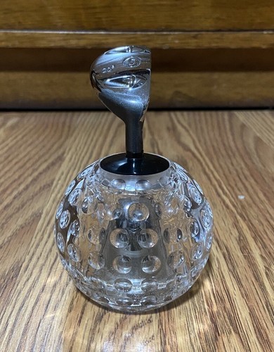 Golf Ball Salt And Pepper Grinder Mill Iron Club Ball Crystal Clear Acrylic - Picture 2 of 6