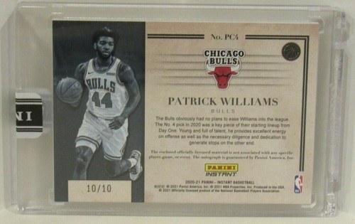 Patrick Williams 2020-21 Panini Instant Prime Cuts Chicago Bulls AUTO #10/10 - Picture 2 of 2
