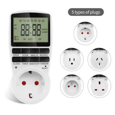 Digital Timer Switch Programmable Electronic Timing Socket Appliance Control New