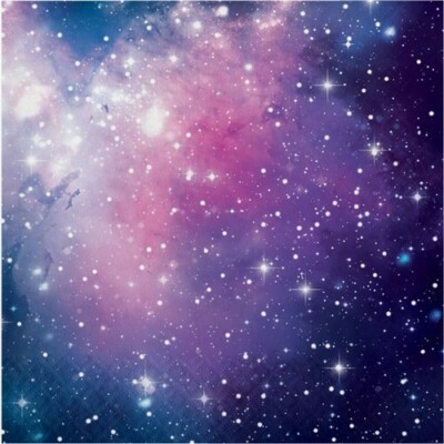 Galaxy Lunch Paper Napkins 16 Pack Stars Outer Space Science Party Tableware