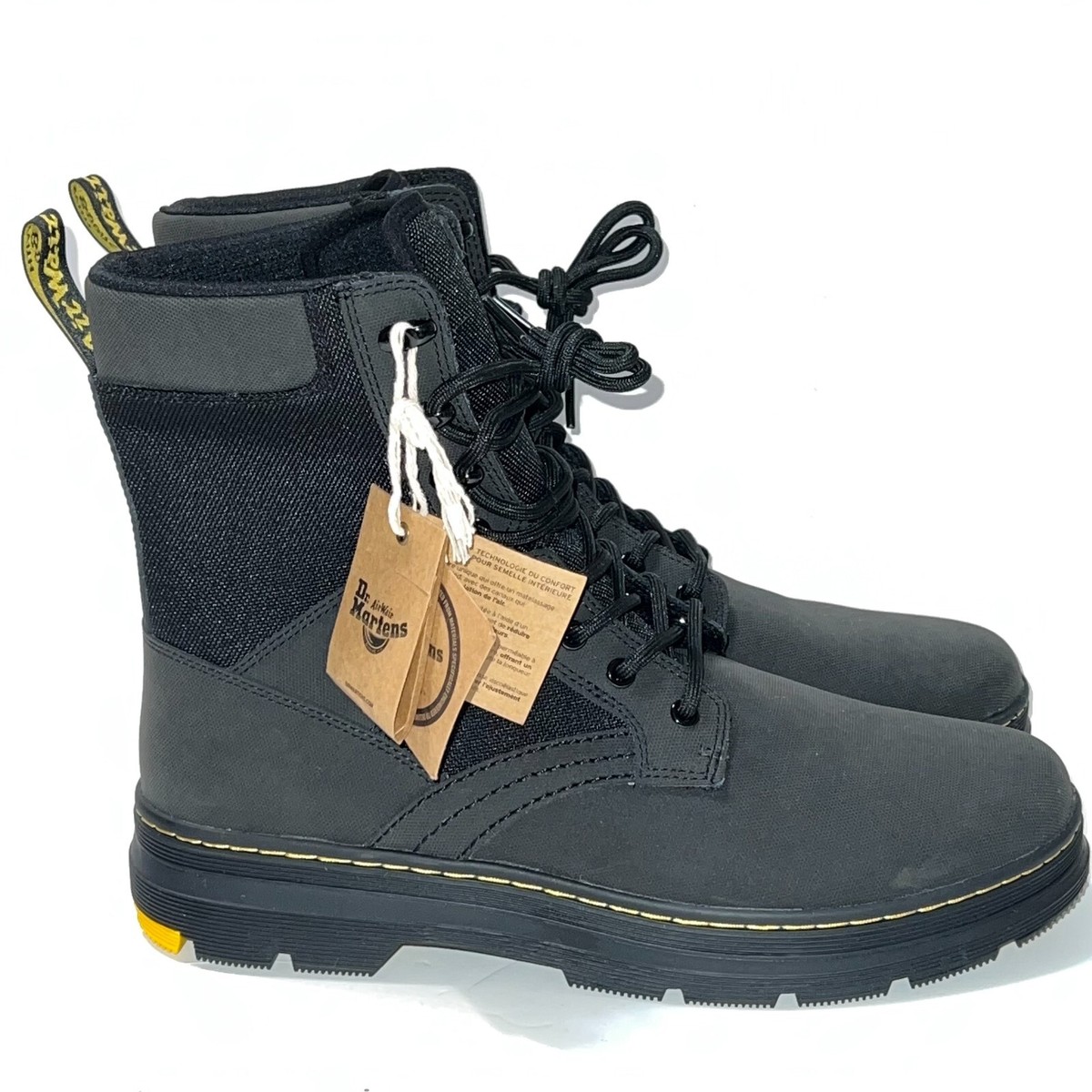 Dr. Martens Iowa 8-Eye Combat Work Shoes Mens Size 6 Black Tough Poly Dr. Martens Iowa 8-Eye Combat Work Shoes Mens Size 13 Black  main image 4