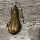 ANTIQUE Capewell CIVIL WAR Era HUNTING Brass Copper BLACK POWDER FLASK Horn