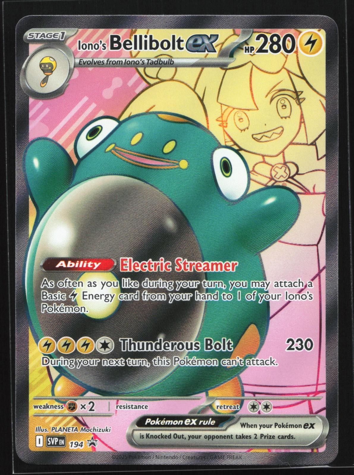 Iono's Bellibolt ex 194 Scarlet & Violet Black Star Promo Pokemon Card
